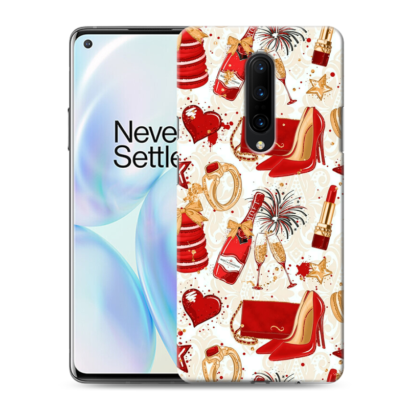 Пластиковый чехол на OnePlus 8 с принтом Новый год Пластиковый чехол на OnePlus 8 с принтом Новый год