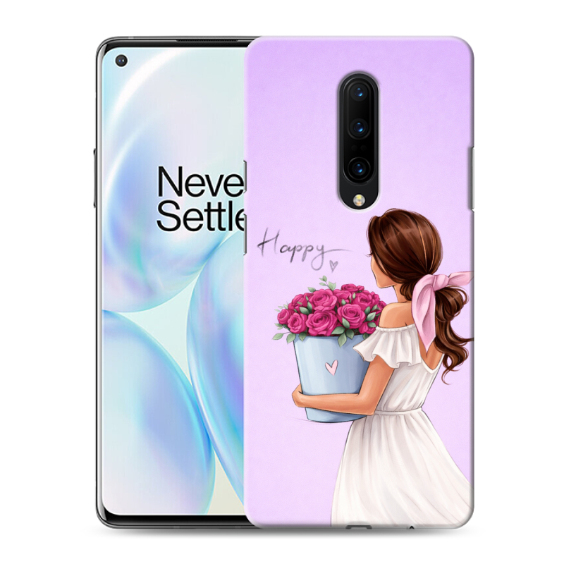 Силиконовый чехол на OnePlus 8 с принтом женский Силиконовый чехол на OnePlus 8 с принтом женский