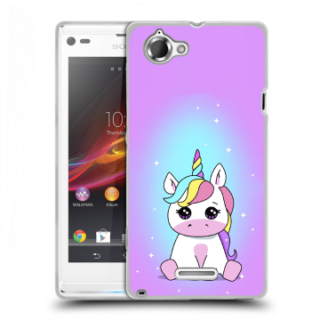 Силиконовый чехол на Sony Xperia L с принтом Единорог