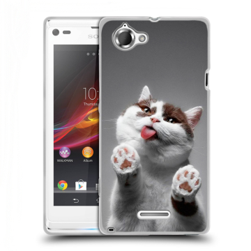 Силиконовый чехол на Sony Xperia L с принтом Коты