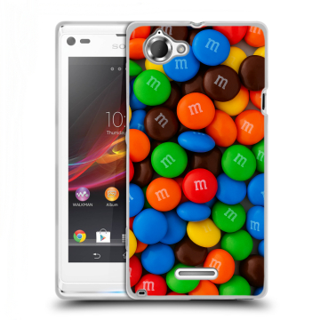 Силиконовый чехол на Sony Xperia L с принтом Конфеты