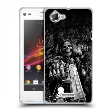 Силиконовый чехол на Sony Xperia L с принтом Скелет