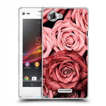 Силиконовый чехол на Sony Xperia L с принтом Цветы розы
