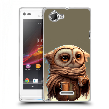 Силиконовый чехол на Sony Xperia L с принтом Сова