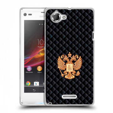 Силиконовый чехол на Sony Xperia L с принтом Герб России принт Силиконовый чехол на Sony Xperia L с принтом Герб России принт