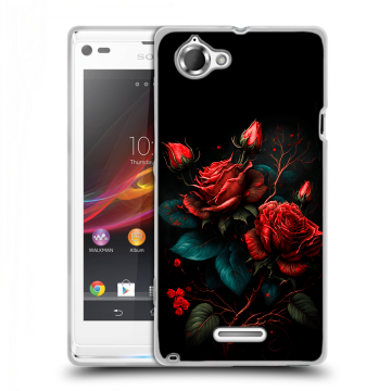 Силиконовый чехол на Sony Xperia L с принтом Розы красные Силиконовый чехол на Sony Xperia L с принтом Розы красные