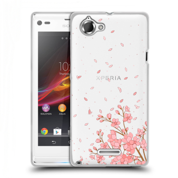 Силиконовый чехол на Sony Xperia L с принтом Ветка сакуры Силиконовый чехол на Sony Xperia L с принтом Ветка сакуры