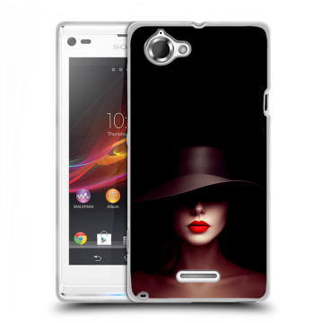 Силиконовый чехол на Sony Xperia L с принтом Девушка в шляпе Силиконовый чехол на Sony Xperia L с принтом Девушка в шляпе
