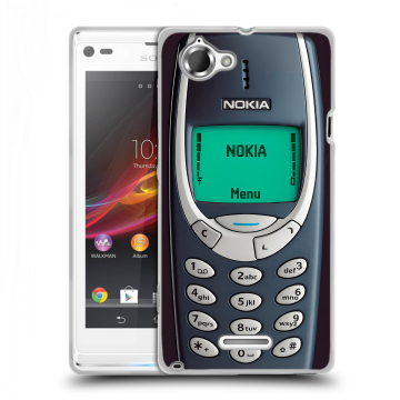 Силиконовый чехол на Sony Xperia L с принтом Старый телефон Силиконовый чехол на Sony Xperia L с принтом Старый телефон