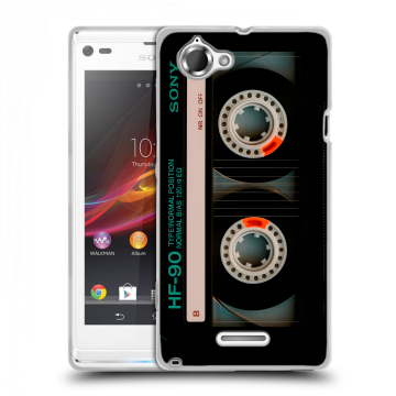 Силиконовый чехол на Sony Xperia L с принтом Кассета Силиконовый чехол на Sony Xperia L с принтом Кассета