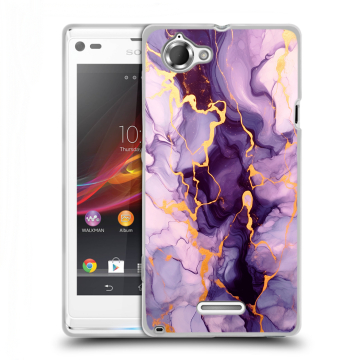 Силиконовый чехол на Sony Xperia L с принтом Мрамор Силиконовый чехол на Sony Xperia L с принтом Мрамор