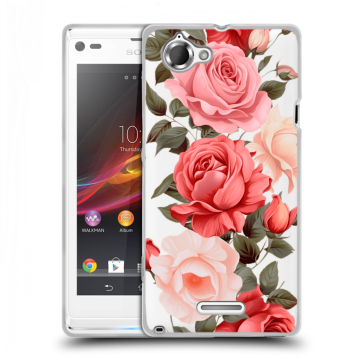 Силиконовый чехол на Sony Xperia L с принтом Розы Силиконовый чехол на Sony Xperia L с принтом Розы