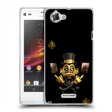 Силиконовый чехол на Sony Xperia L с принтом Золотой скрудж макдак