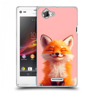 Силиконовый чехол на Sony Xperia L с принтом милая лиса Силиконовый чехол на Sony Xperia L с принтом милая лиса