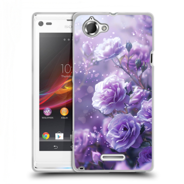 Силиконовый чехол на Sony Xperia L с принтом Розы цветы Силиконовый чехол на Sony Xperia L с принтом Розы цветы