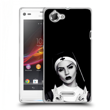 Силиконовый чехол на Sony Xperia L с принтом монашка Силиконовый чехол на Sony Xperia L с принтом монашка