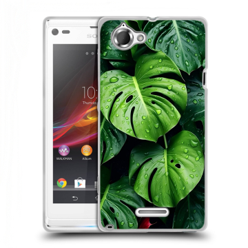 Силиконовый чехол на Sony Xperia L с принтом Листья Силиконовый чехол на Sony Xperia L с принтом Листья