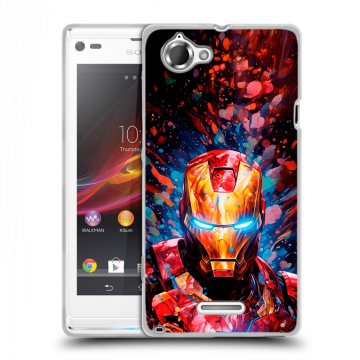 Силиконовый чехол на Sony Xperia L с принтом Железный человек Ironman Силиконовый чехол на Sony Xperia L с принтом Железный человек Ironman