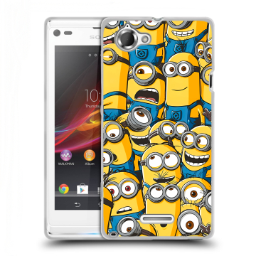 Силиконовый чехол на Sony Xperia L с принтом Миньоны Силиконовый чехол на Sony Xperia L с принтом Миньоны