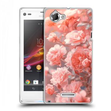 Силиконовый чехол на Sony Xperia L с принтом Розы цветы Силиконовый чехол на Sony Xperia L с принтом Розы цветы