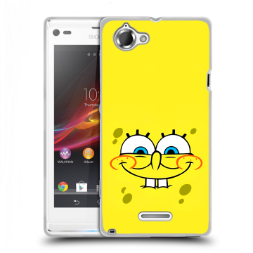 Силиконовый чехол на Sony Xperia L с принтом спанчбоб спанч боб