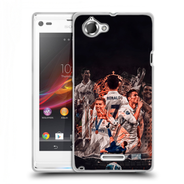 Силиконовый чехол на Sony Xperia L с принтом Реал Роналдо Real Ronaldo