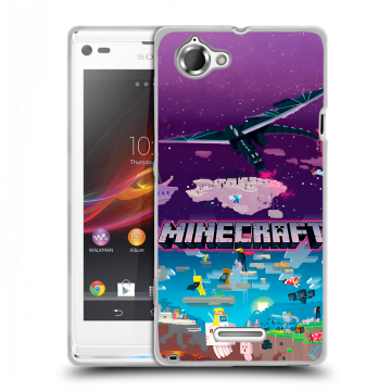 Силиконовый чехол на Sony Xperia L с принтом Майнкрафт Minecraft Силиконовый чехол на Sony Xperia L с принтом Майнкрафт Minecraft