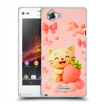 Силиконовый чехол на Sony Xperia L с принтом для девочек Силиконовый чехол на Sony Xperia L с принтом для девочек