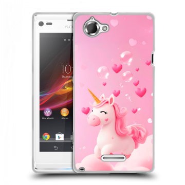 Силиконовый чехол на Sony Xperia L с принтом Единорог Силиконовый чехол на Sony Xperia L с принтом Единорог