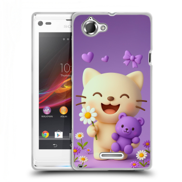 Силиконовый чехол на Sony Xperia L с принтом для девочек Силиконовый чехол на Sony Xperia L с принтом для девочек