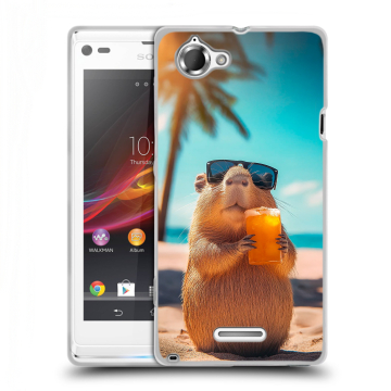 Силиконовый чехол на Sony Xperia L с принтом Капибара