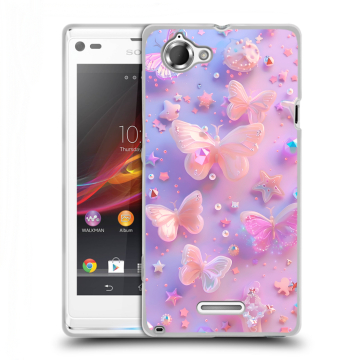 Силиконовый чехол на Sony Xperia L с принтом Бабочки