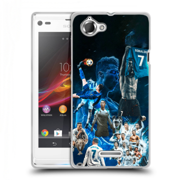 Силиконовый чехол на Sony Xperia L с принтом Реал Роналдо Силиконовый чехол на Sony Xperia L с принтом Реал Роналдо