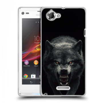 Силиконовый чехол на Sony Xperia L с принтом Волк Силиконовый чехол на Sony Xperia L с принтом Волк