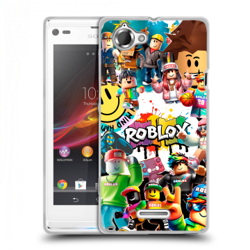 Силиконовый чехол на Sony Xperia L с принтом Roblox Роблокс Силиконовый чехол на Sony Xperia L с принтом Roblox Роблокс