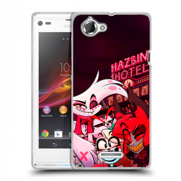 Силиконовый чехол на Sony Xperia L с принтом Hazbin Hotel Отель Хазбин Силиконовый чехол на Sony Xperia L с принтом Hazbin Hotel Отель Хазбин