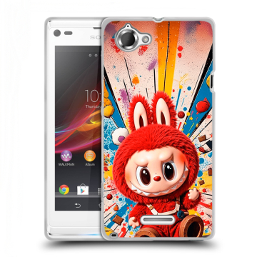 Силиконовый чехол на Sony Xperia L с принтом Labubu Лабубу Силиконовый чехол на Sony Xperia L с принтом Labubu Лабубу