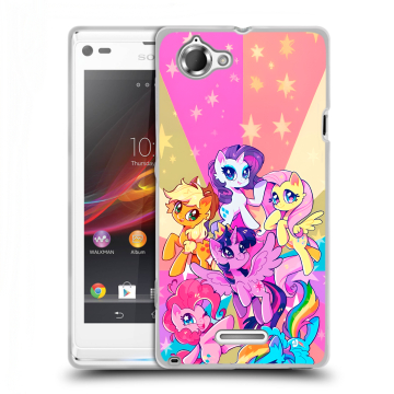 Силиконовый чехол на Sony Xperia L с принтом My little pony Дружба чудо Силиконовый чехол на Sony Xperia L с принтом My little pony Дружба чудо