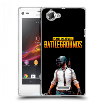Силиконовый чехол на Sony Xperia L с принтом PUGB ПАГБ Силиконовый чехол на Sony Xperia L с принтом PUGB ПАГБ