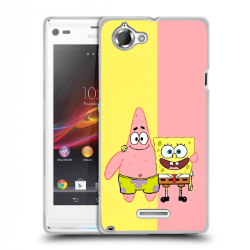 Силиконовый чехол на Sony Xperia L с принтом Спанч боб Спанчбоб Силиконовый чехол на Sony Xperia L с принтом Спанч боб Спанчбоб