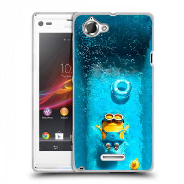 Силиконовый чехол на Sony Xperia L с принтом Миньоны Силиконовый чехол на Sony Xperia L с принтом Миньоны
