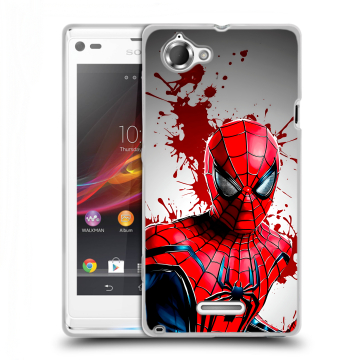 Силиконовый чехол на Sony Xperia L с принтом Spiderman Человек паук Силиконовый чехол на Sony Xperia L с принтом Spiderman Человек паук