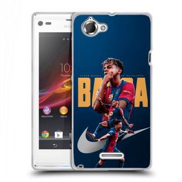 Силиконовый чехол на Sony Xperia L с принтом Барселона Barca Yamal Силиконовый чехол на Sony Xperia L с принтом Барселона Barca Yamal