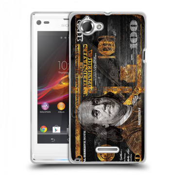 Силиконовый чехол на Sony Xperia L с принтом Доллар деньги Силиконовый чехол на Sony Xperia L с принтом Доллар деньги