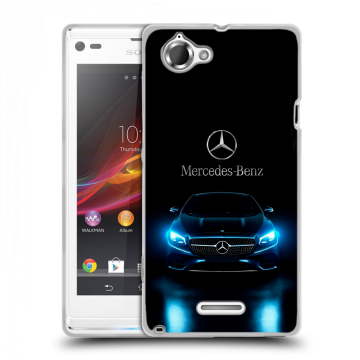 Силиконовый чехол на Sony Xperia L с принтом Mercedes Мерседес
