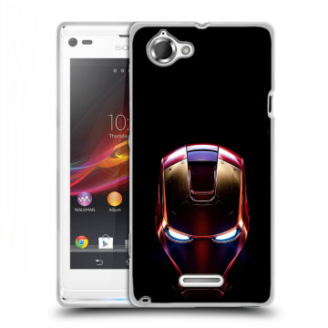 Силиконовый чехол на Sony Xperia L с принтом IronMan Железный человек Силиконовый чехол на Sony Xperia L с принтом IronMan Железный человек