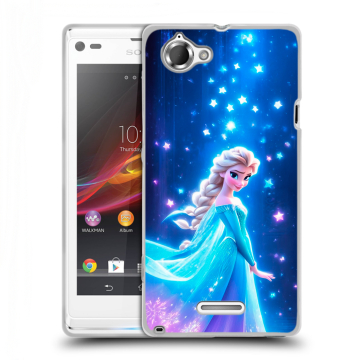 Силиконовый чехол на Sony Xperia L с принтом Холодное сердце Frozen Силиконовый чехол на Sony Xperia L с принтом Холодное сердце Frozen