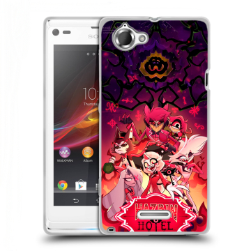 Силиконовый чехол на Sony Xperia L с принтом Hazbin Hotel Отель Хазбин Силиконовый чехол на Sony Xperia L с принтом Hazbin Hotel Отель Хазбин