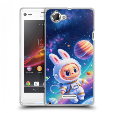 Силиконовый чехол на Sony Xperia L с принтом Labubu Лабубу Силиконовый чехол на Sony Xperia L с принтом Labubu Лабубу