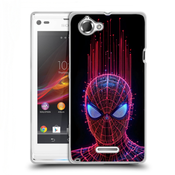 Силиконовый чехол на Sony Xperia L с принтом Spiderman Человек паук Силиконовый чехол на Sony Xperia L с принтом Spiderman Человек паук